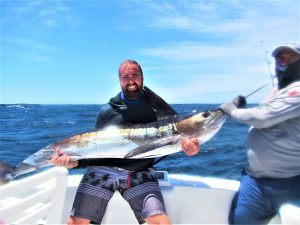 Caught  and released 2 Striped Marlin, 130 and 110 lb, in Cabo San Lucas on 4/16/21