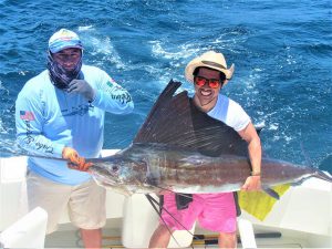 Catch & release 100 LB Pacific Sailfish in Cabo San Lucas on 5/24/2021