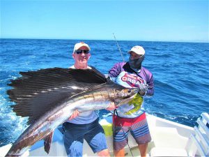 Caught  and released 90 lb Pacific Sailfish in Cabo San Lucas on 6/10/21