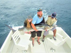 Catch & release 100LB. 130 LB. and 120 LB Striped Marlin in Cabo San Lucas on 6/14/2021